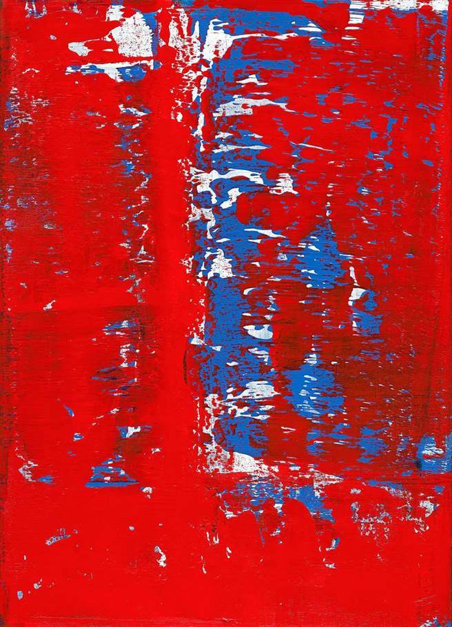 黄腾辉作品“歷史的印刻“压克力彩100x80 cm。（图／黄腾辉提供）