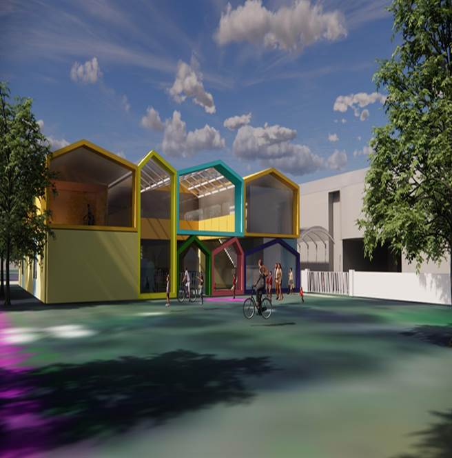 羅東鎮公所規畫的「幼幼專班」外觀設計圖。（羅東鎮公所提供／胡健森宜蘭傳真）