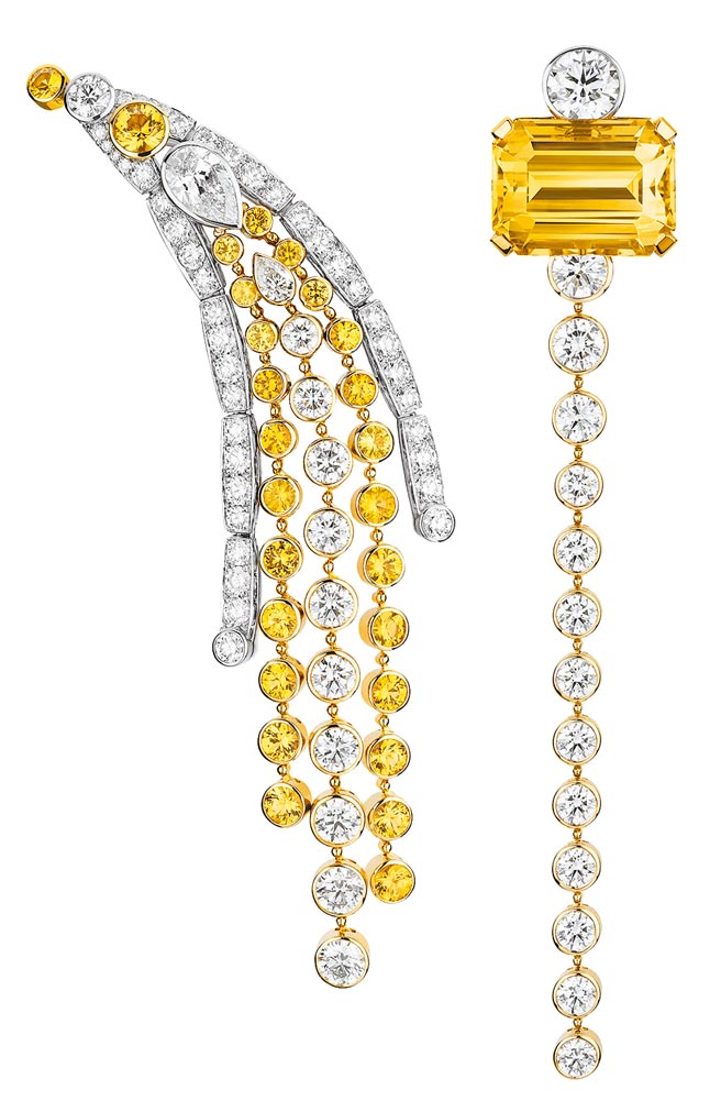 香奈儿N°5系列珠宝Golden Stopper耳环。（香奈儿提供）