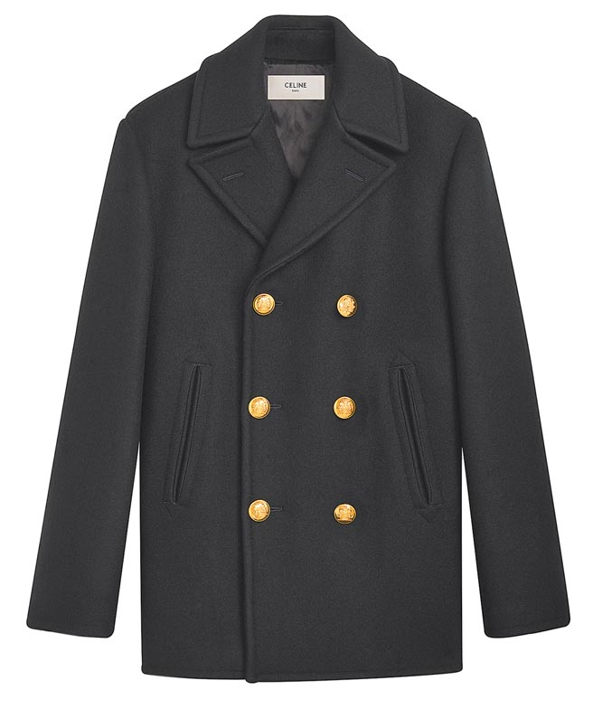 Celine雙排釦羊毛大衣，9萬9000元。（Celine提供）