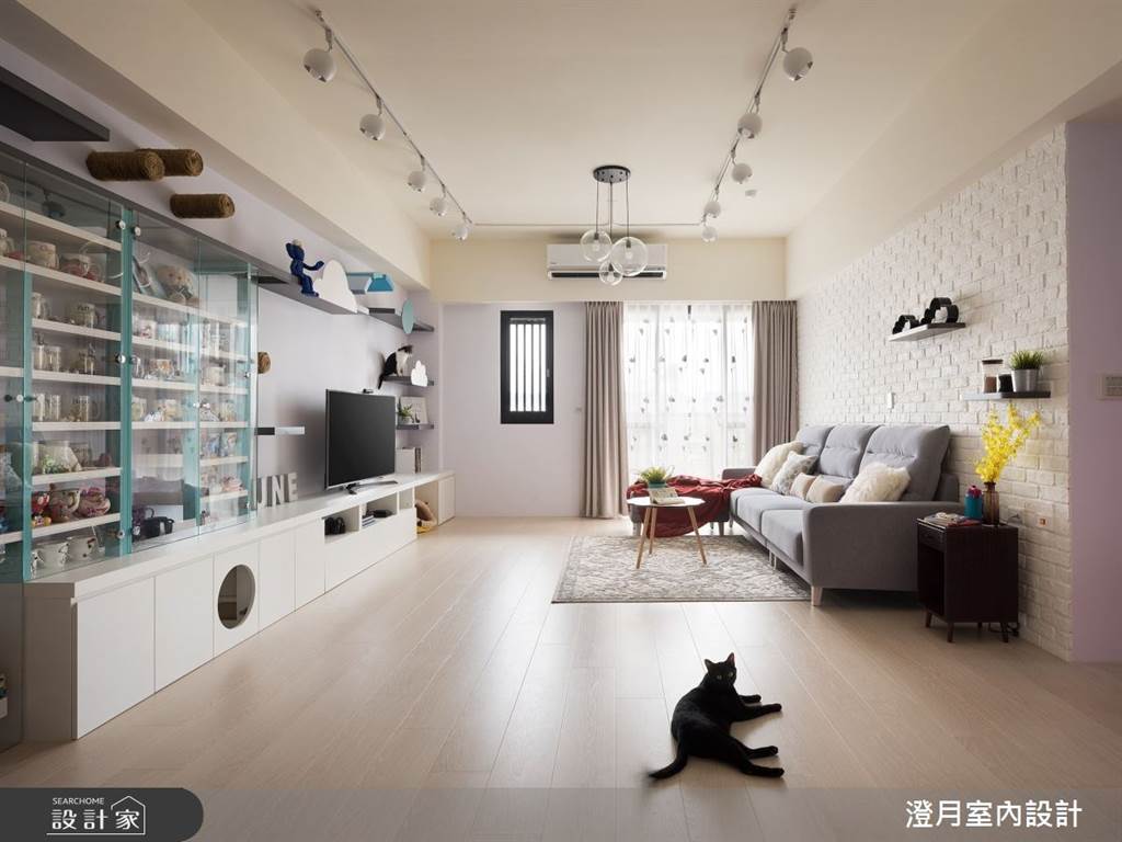 家有毛小孩裝潢可以這樣做！貓跳台、活動空間與地板材質，寵物宅6大設計一次公開(圖/澄月室內設計)