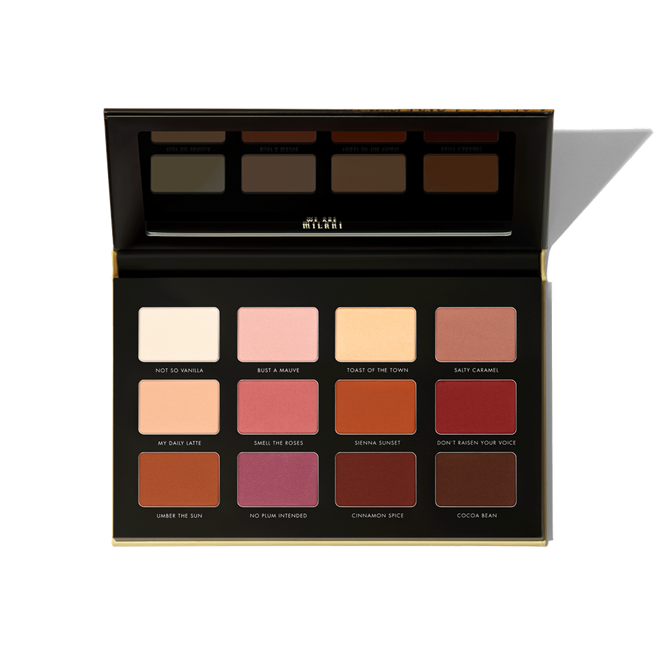 Milani绝爱雾面眼影盘，840元。（Milani提供）