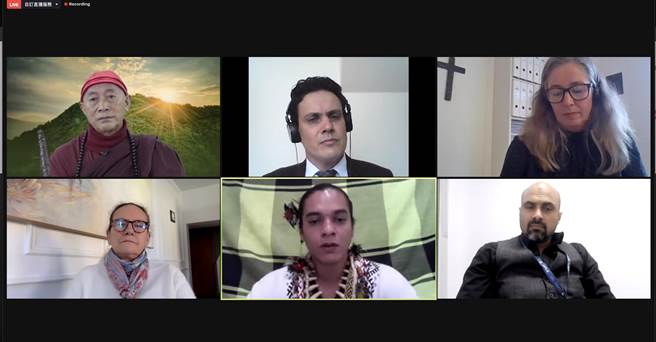 来自世界各地不同国家与宗教代表，共商气候适应下的水资源与灵性问题。（图截取自Global Center on Adaptation网路会议）