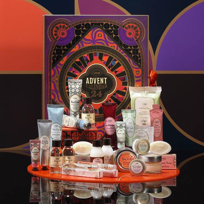 SABON流金年华 倒数月历情境图，4180元。（SABON提供）