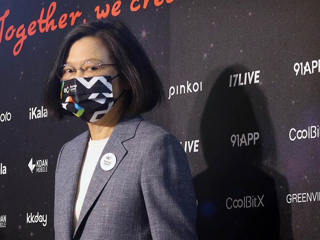 图为总统蔡英文19日出席「国家新创品牌NEXT BIG发表会」。（资料照，范扬光摄）

