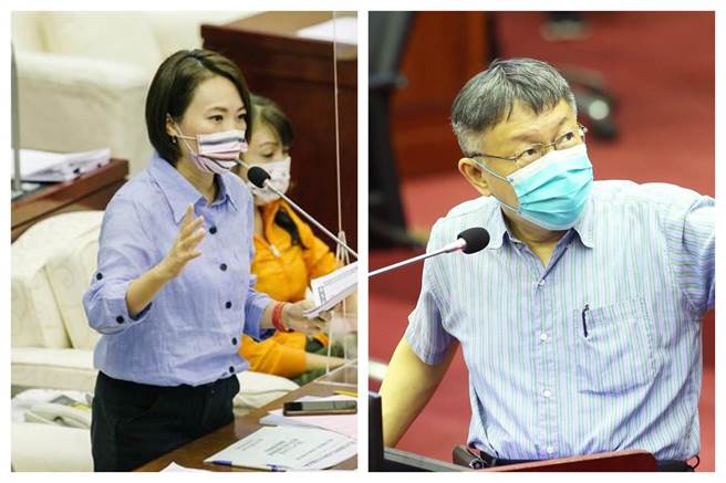 台北市议员简舒培（左）和台北市长柯文哲（右）。（合成图／本报资料照）