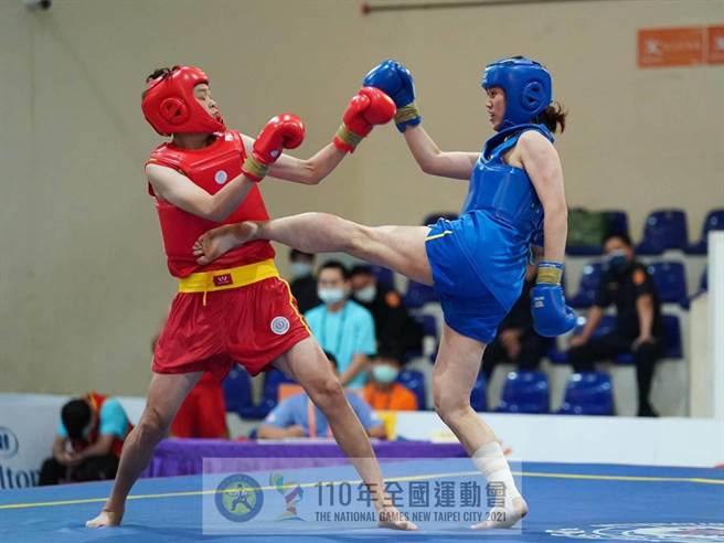 武术选手吴姿宜是漂亮宝贝，也是3个孩子的妈，再度拿下散打冠军。（彰化县政府提供／吴敏菁彰化传真）