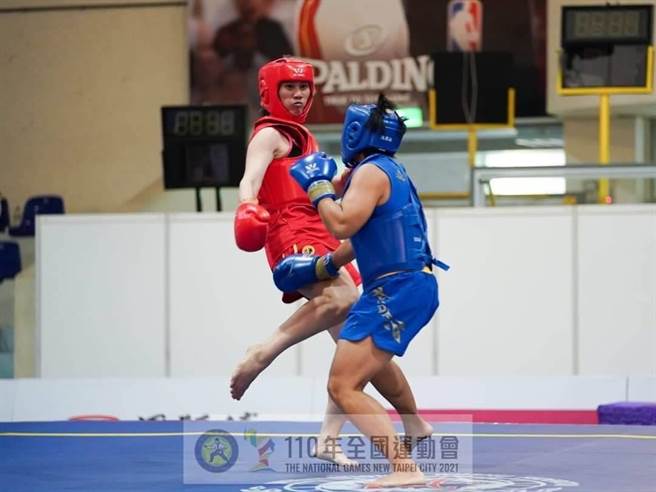 武术选手吴姿宜是漂亮宝贝，也是3个孩子的妈，再度拿下散打冠军。（彰化县政府提供／吴敏菁彰化传真）