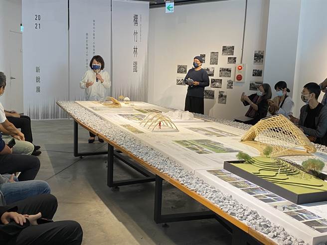 嘉義市長黃敏惠出席2021構竹林鐵新銳展發布會。（廖素慧攝）