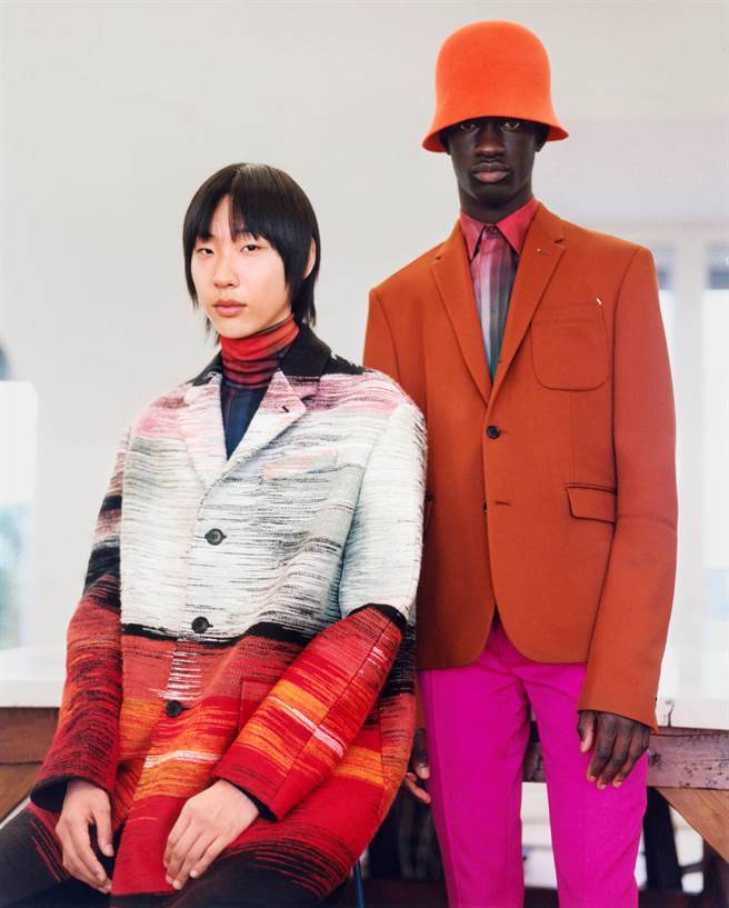 Berluti的冬季服装融入画家Lev Khesin的前卫画风，青春洋溢。（Berluti提供）