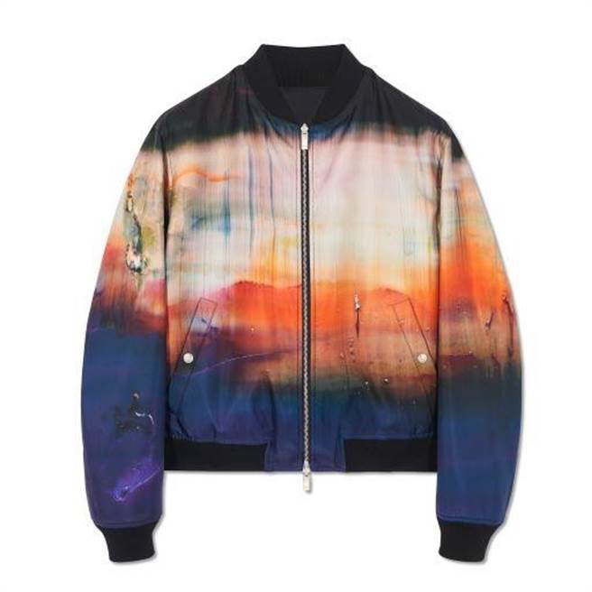 Berluti米橘蓝混色外套，10万8000元。（Berluti提供）