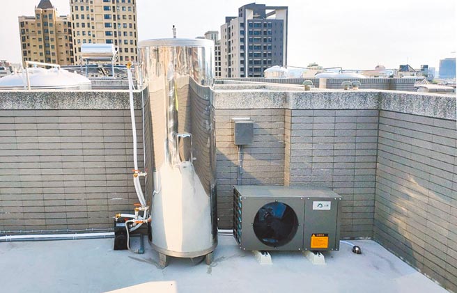 天晴空气能热水器施工案例。图／天晴提供