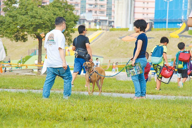 《新北市动物保护自治条例》三读，未来饲主带宠物进入公共场所要依据体型炼绳、箱笼或其他适当方式管控，否则将开罚。（新北市动保处提供）