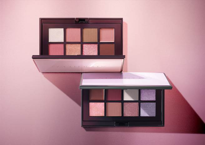 ADDICTION魅瘾眼采盘粉红炫耀版，下为101爱与感知，上为102爱与怜悯。（图／品牌提供）