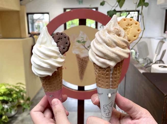 斑比山丘内的美美子霜淇淋专卖店，开卖超过10款限定口味。（何书青摄）