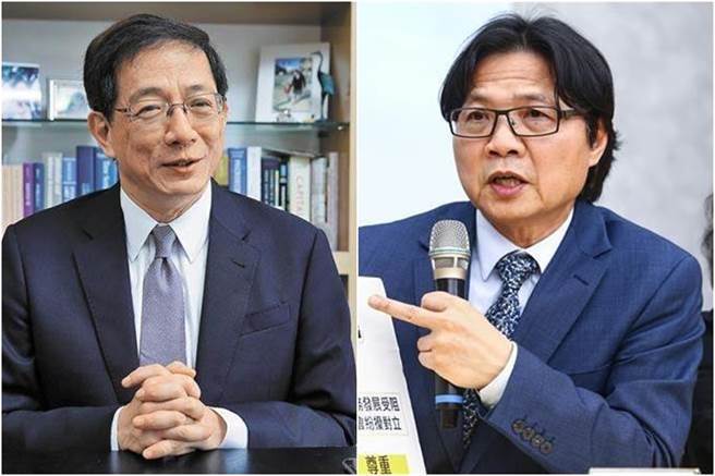 管中闵(左)2018年当选台大校长，却遭教育部卡管一年多，最后在叶俊荣(右)突破政治立场通过管中闵资格，终于在2019年上任。(图／资料照)
