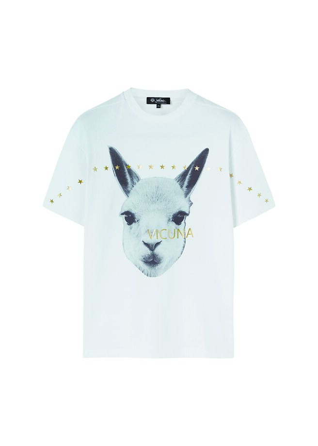 Loro Piana与藤原浩联名骆马图案白T恤。（Loro Piana提供）