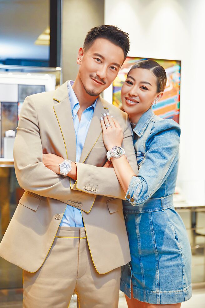 王阳明（左）与蔡诗芸都是腕表专家。（HUBLOT提供）