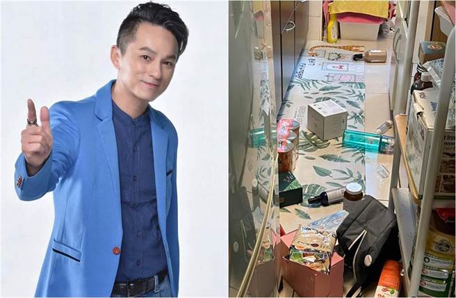 下午一阵地牛翻身，狄志为家中物品掉满地。（图／取材自狄志为脸书）