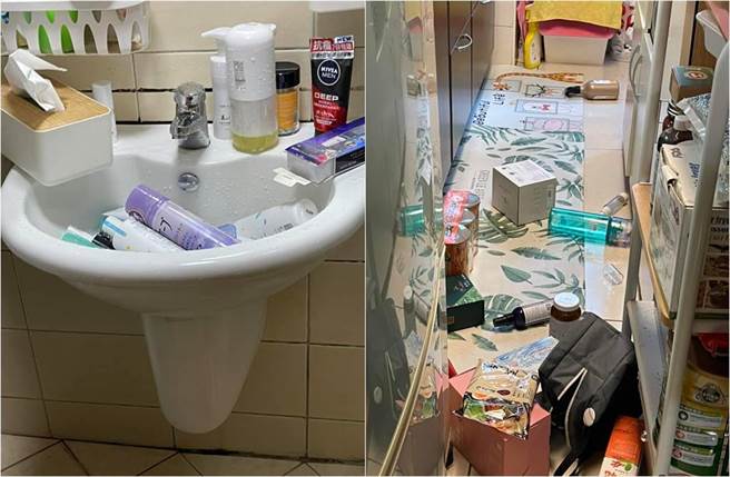 狄志为心有余悸直呼：「客厅、厨房、还有浴室的东西全掉了，大家都还好吗？规模6.5 ，觉得整个家快拆了！」（图／取材自狄志为脸书）