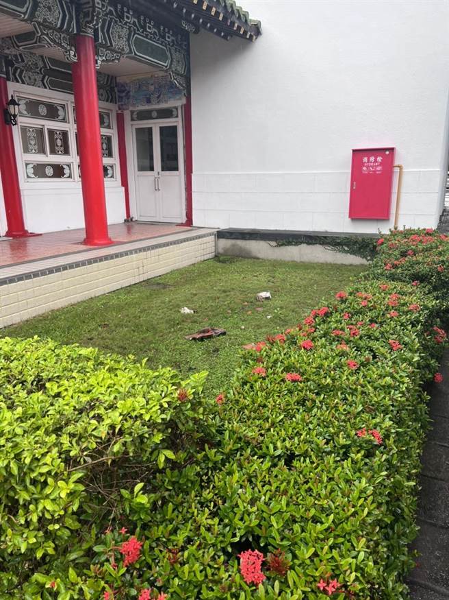 地震发生，北市议员陈怡君说她差10秒，就被台北市立第一殡仪馆的「砖块雨」砸到。（北市议员陈怡君提供／张颖齐台北传真）