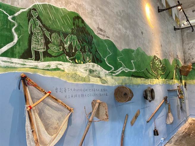 花莲寿丰乡水琏部落旧粮仓，经在地协会与艺术家修缮创作后，彷佛置身一座生活博物馆，未来势必将成部落新亮点。（东管处提供／罗亦晽花莲传真）