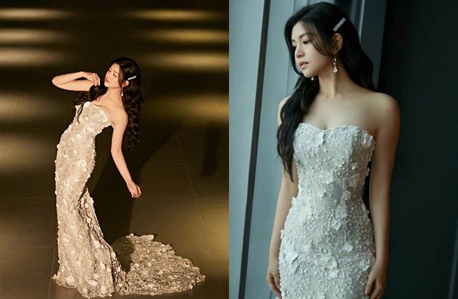 陈妍希最新美照露肩又露胸，S曲线藏不住。(取材自陈妍希微博)