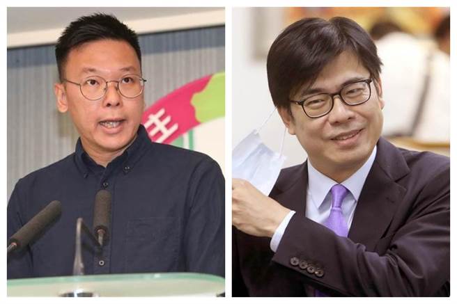 民進黨副秘書長林飛帆（左）和高雄市長陳其邁（右）。（資料照，合成照）