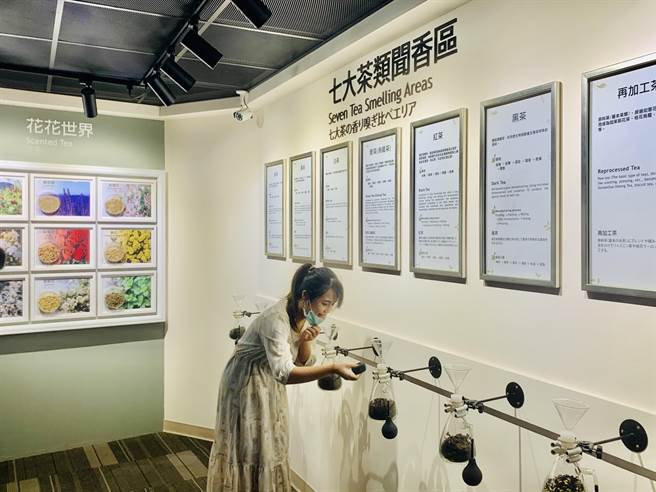 名间乡松柏岭茶文化主题馆，提供茶香味觉体验。（廖志晃摄）