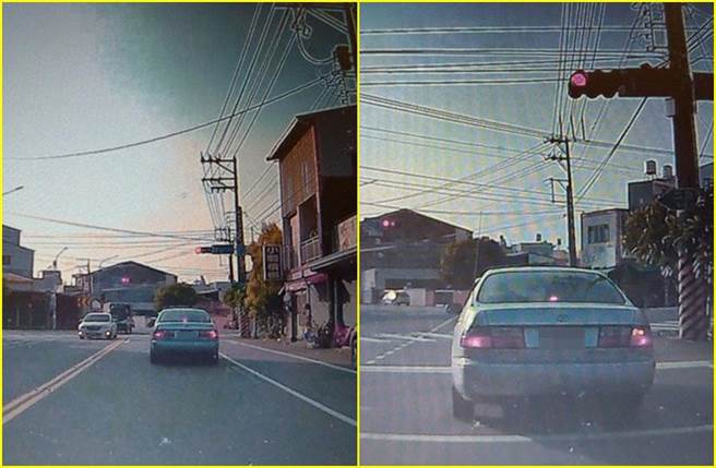 有网友直击一辆轿车先是停在阴影区躲太阳，接着又直接开进机车停等区，忍不住感嘆「台湾驾照是不是太好考了？还是罚责太低了？」。（翻摄mobile01）