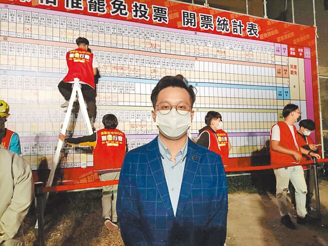 完成罷免立委陳柏惟任務後，刪Q總部發言人Max強調，未來自己絕不會參選從政。（陳淑娥攝）