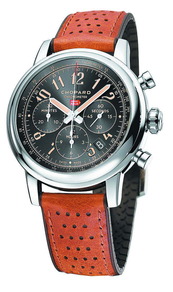 萧邦Mille Miglia Classic Raticosa计时码表，限量500只，20万9000元。（CHOPARD提供）