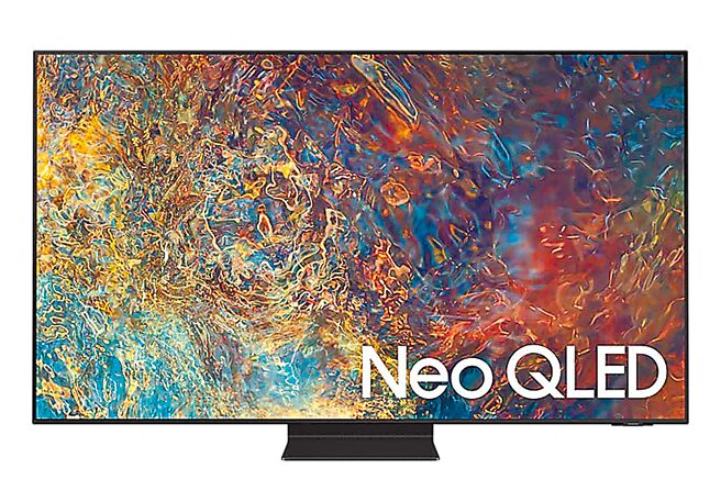 统一时代百货台北店的集雅社推荐Samsung 65吋Neo QLED 4K量子电视，推荐价9万9900元。（统一时代百货台北店提供）