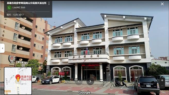 岡山分局壽天派出所警方至三民區抓通緝犯，通緝案開槍拒捕，造成一警員受傷。（翻攝自Google Map／石秀華高雄傳真）