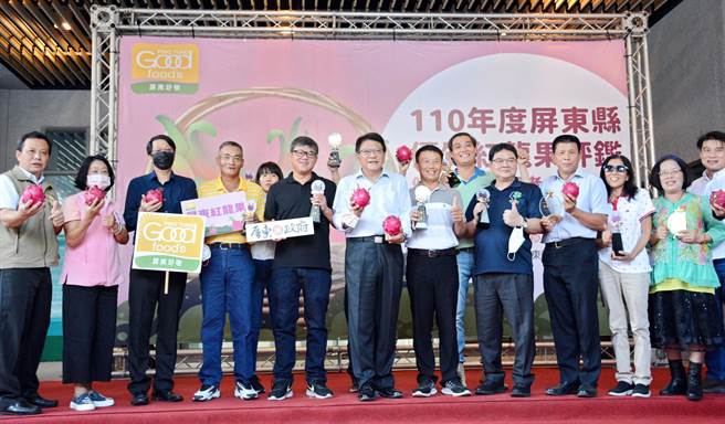 为行销在地优质农产品，屏东县政府首次举办火龙果评鑑赛。（林和生摄）