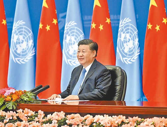 大陆国家主席习近平25日出席「中华人民共和国恢復联合国合法席位50周年纪念会议」并发表重要讲话。（新华社）