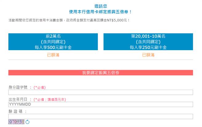 民眾若使用富邦卡绑定数位券，可从银行网站查询相关资讯。(图／翻摄自富邦网站，读者提供)

