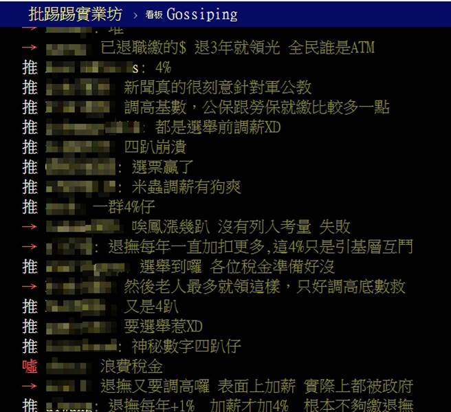 网友留言。(取自批踢踢)