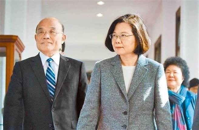 图为行政院长苏贞昌、总统蔡英文。（资料照）