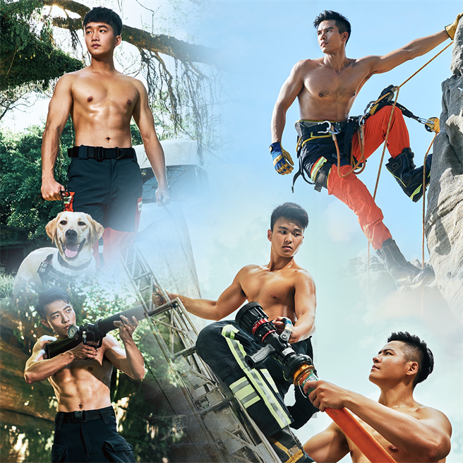 新北市政府消防局与味丹合作推出味丹青草茶、味丹冬瓜茶公益宣导包装，包装结合歷年新北消防形象月历主角相当吸睛。(新北消防局提供)