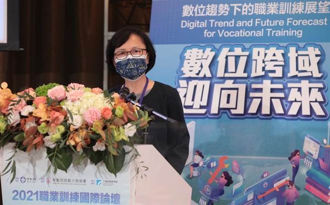 劳动部劳动力发展署副署长锺锦季开幕致词，期许职业训练持续接轨国际，展开多元交流。图／发展署提供
