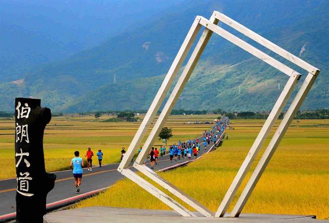 （台東觀光熱度第一名景點為池上伯朗大道。圖／臺東縣政府授權提供）