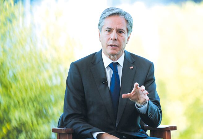 美國國務卿布林肯。圖／美聯社