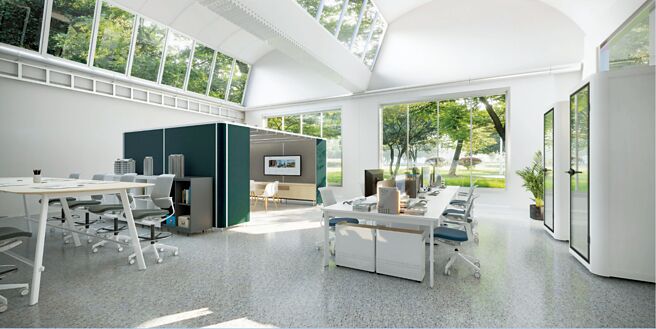 震旦集团推出「Activa灵动办公空间」，以五大场景解决方案，为企业数位转型与创新赋能。图／业者提供