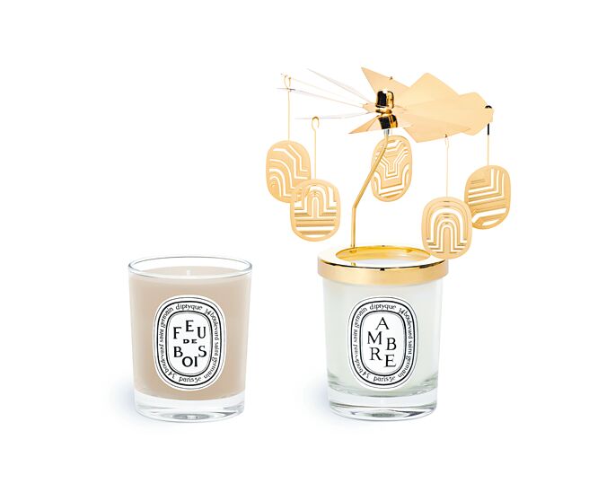 diptyque耶诞限量旋转烛罩礼盒70g×2，4650元。（diptyque提供）