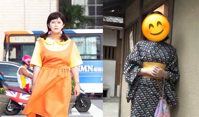 左为国民党台北市议员游淑慧扮演韩剧《鱿鱼游戏》中木头人娃娃，右为她曝光10年前的照片。(合成图／北市府提供／黄婉婷台北传真、取自游淑慧脸书）