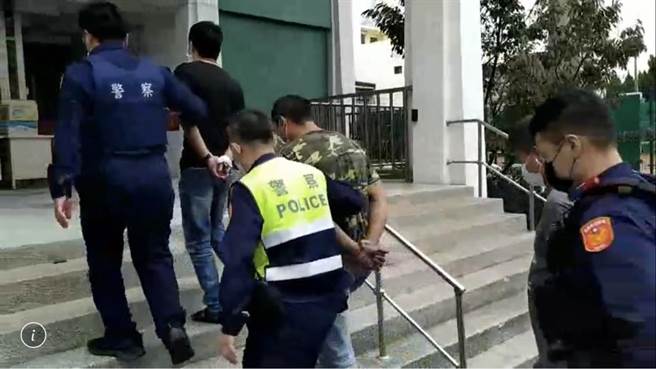 苗栗警分局逮捕傅姓男子及涉案同夥3人。（讀者提供／謝明俊苗栗傳真）