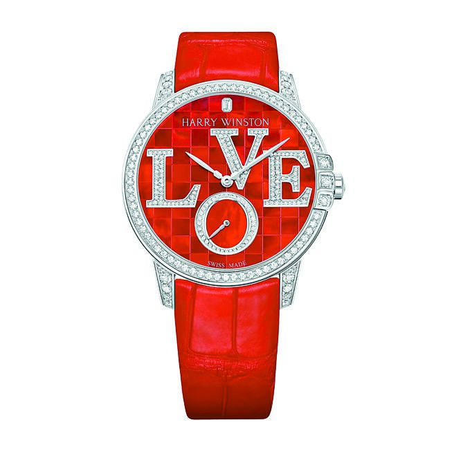 海瑞温斯顿Winston With Love系列钻表，36mm。（海瑞温斯顿提供）