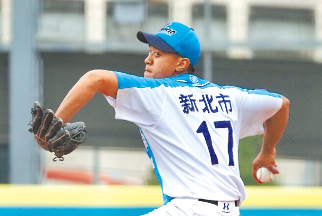 谷保家商先发投手冯皓。（毛琬婷摄）