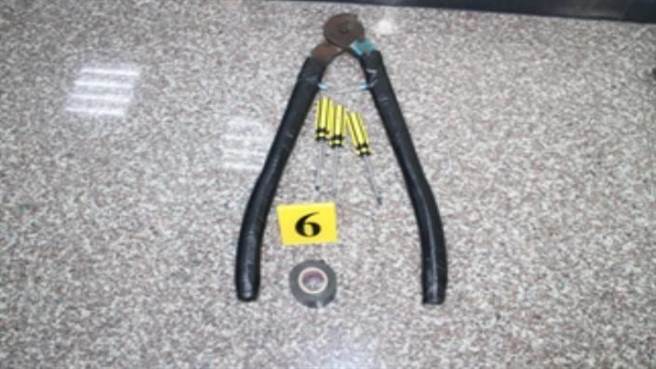 作案工具。（读者提供／张毓翎台南传真）